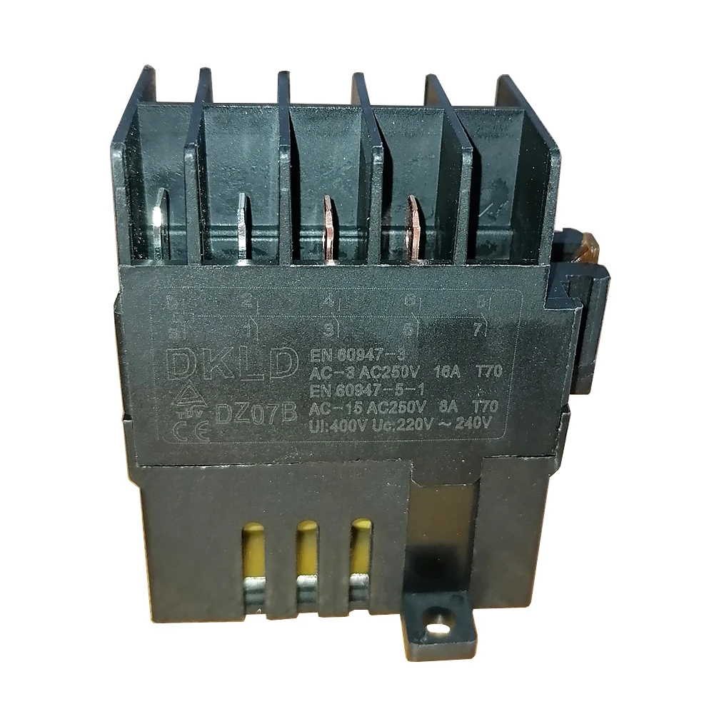 

DZ07B DKLD 230V Relay with Auxiliary Contacts 3 NO 8Pins Single Phase