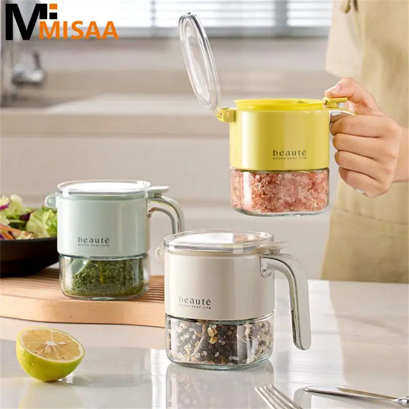 

Seasoning Box Luxury Multi-function Easy To Control Large Capacity Easy To Use Organize Kitchen Accessories Glass Seasoning Box