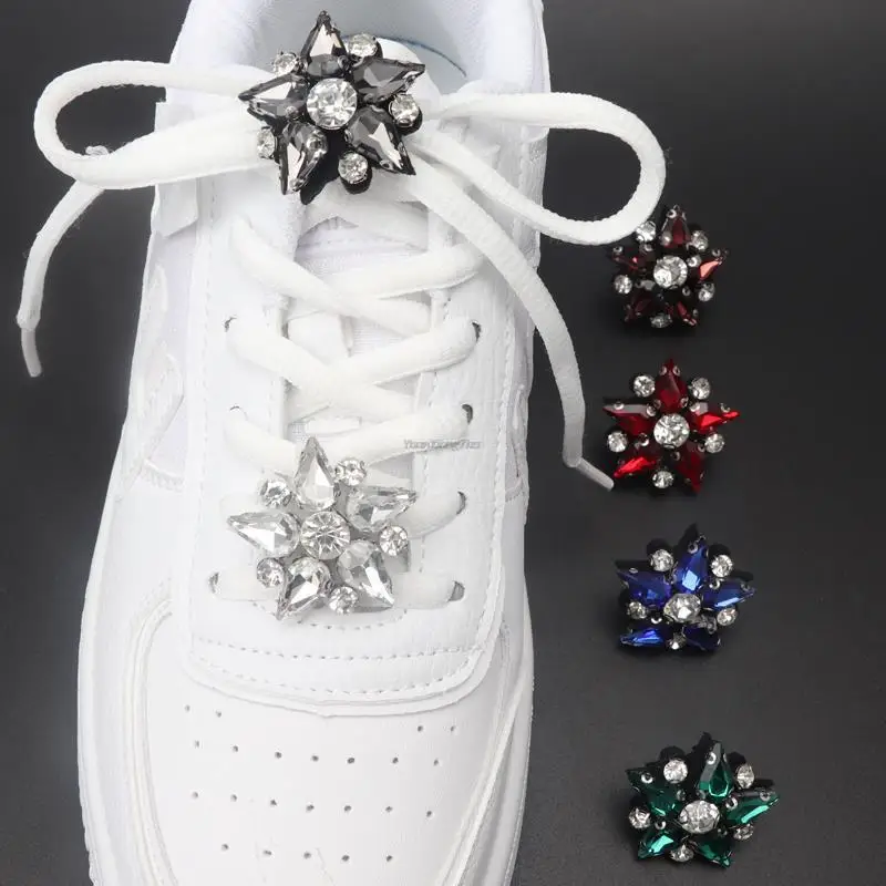 

NEW Rhinestones Sneaker Charms Colorful Gems Shoe Charms Fashion Girl Gift Shoe Decoration DIY Shoelace Buckles Shoes Accesories