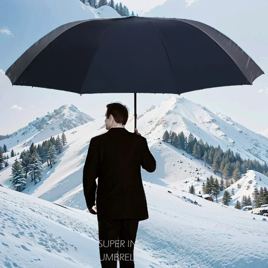 Oversized Folding Umbrella Windproof Waterproof Large Sun Rain Travel Family Use Umbrella Brand 6