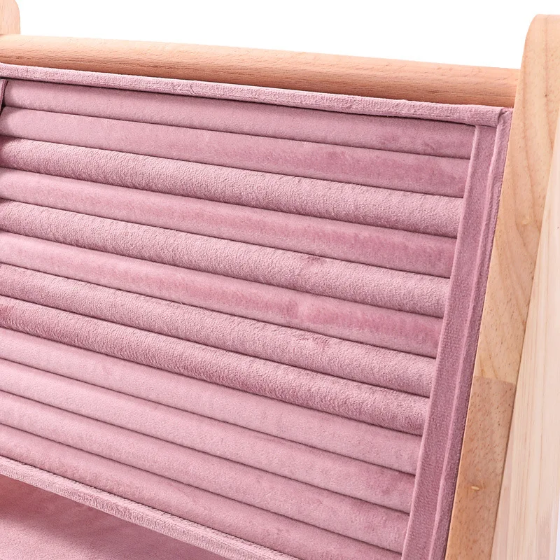 Solid Wood Display Rack Ring Earrings Display Stand Home Storage Jewelry Display Rack