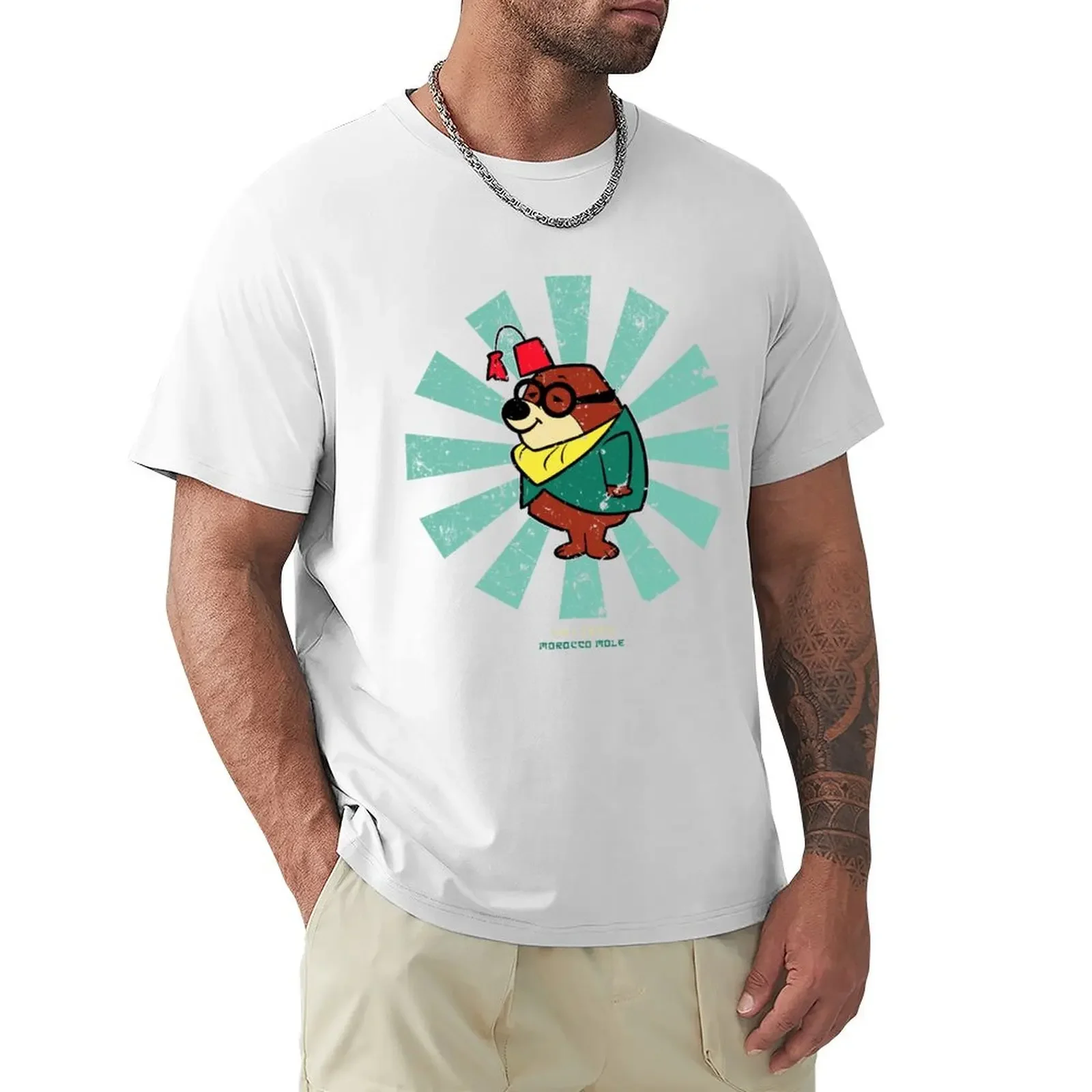 

Morocco Mole Retro Japanese Secret Squirrel T-shirt blanks shirts graphic tees mens plain t shirts