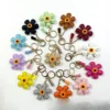 Creative Sunflower Bag pendant Explosive m Accessories Leather Keychain pendant Sunflower phone case pendant 1