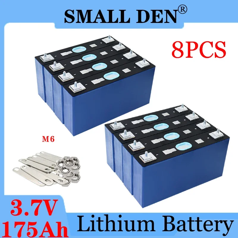 

8PCS New 3.7V 175Ah lithium battery pack 3C High power diy12v 24v Electric car RV Golf cart Inverter Home Solar Light Power tool