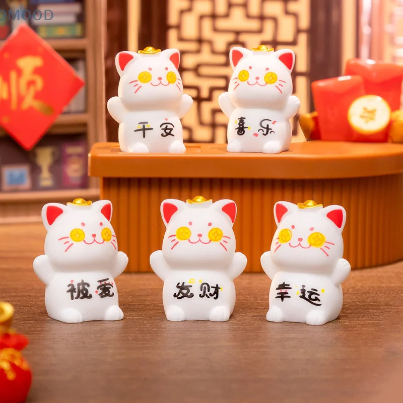 

Мини Милая животная счастливая кошка рандомная Автомобильная приборная панель настольные украшения для дома