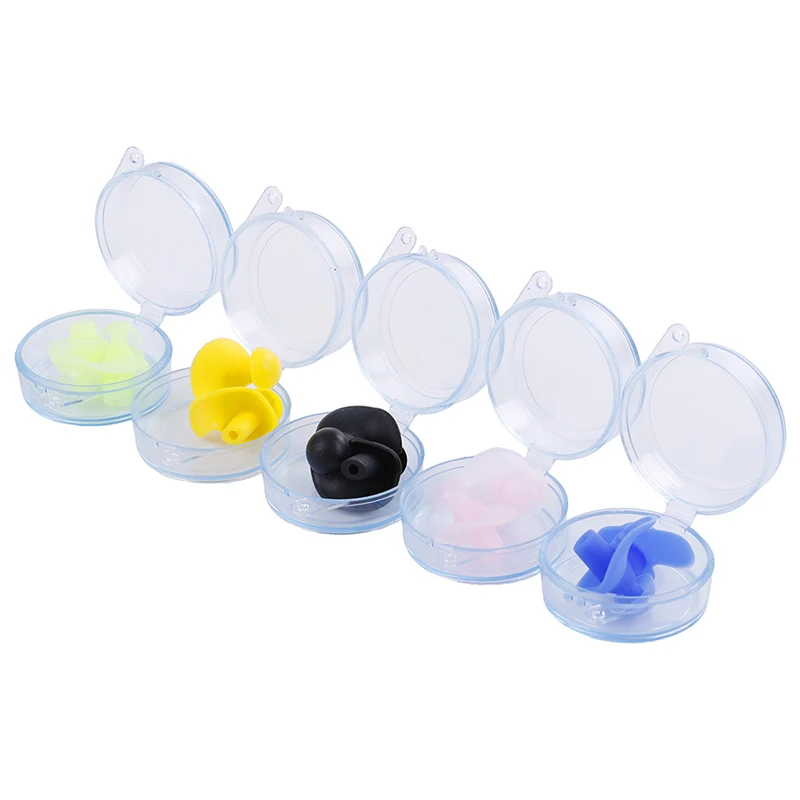 1Pair Diving Swim Soft Ear Plugs Water Silicone Waterproof Soft Silicone For Adult/Children Anti Noise Foam Sleep Work Reusable 5