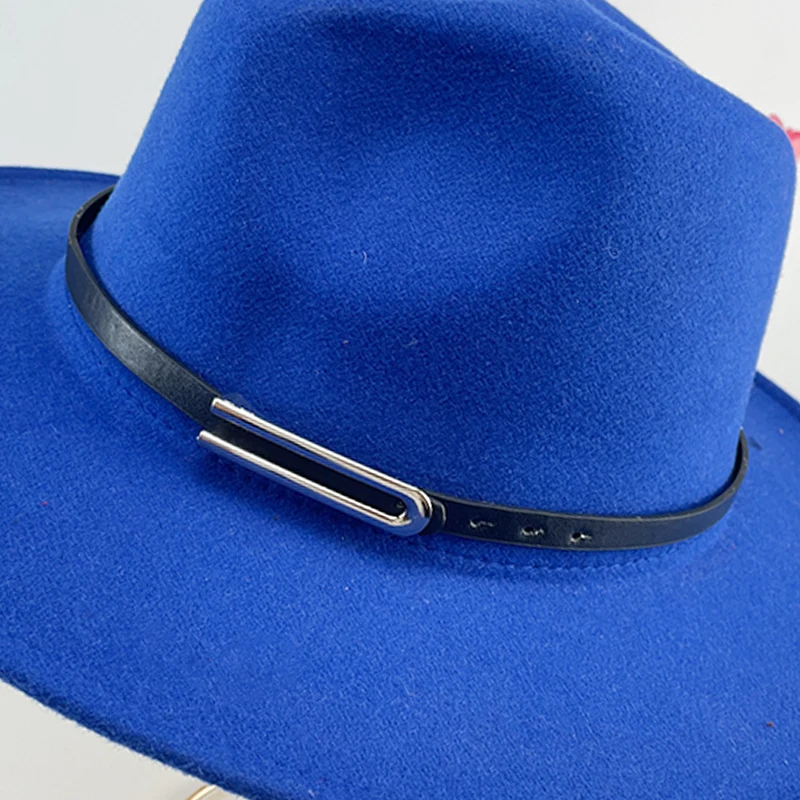 New Leather Hat Bands For Fedora Cowboy Hat Panama Band Accessories Collection Hatband Snap Unisex Western Hat Jewelry 2