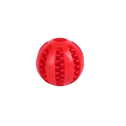 Interactive Indestructible Pet Chew Ball - 6cm(medium dog) (Red)