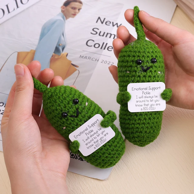 Knitted Emotional Support Pickle with Card 4