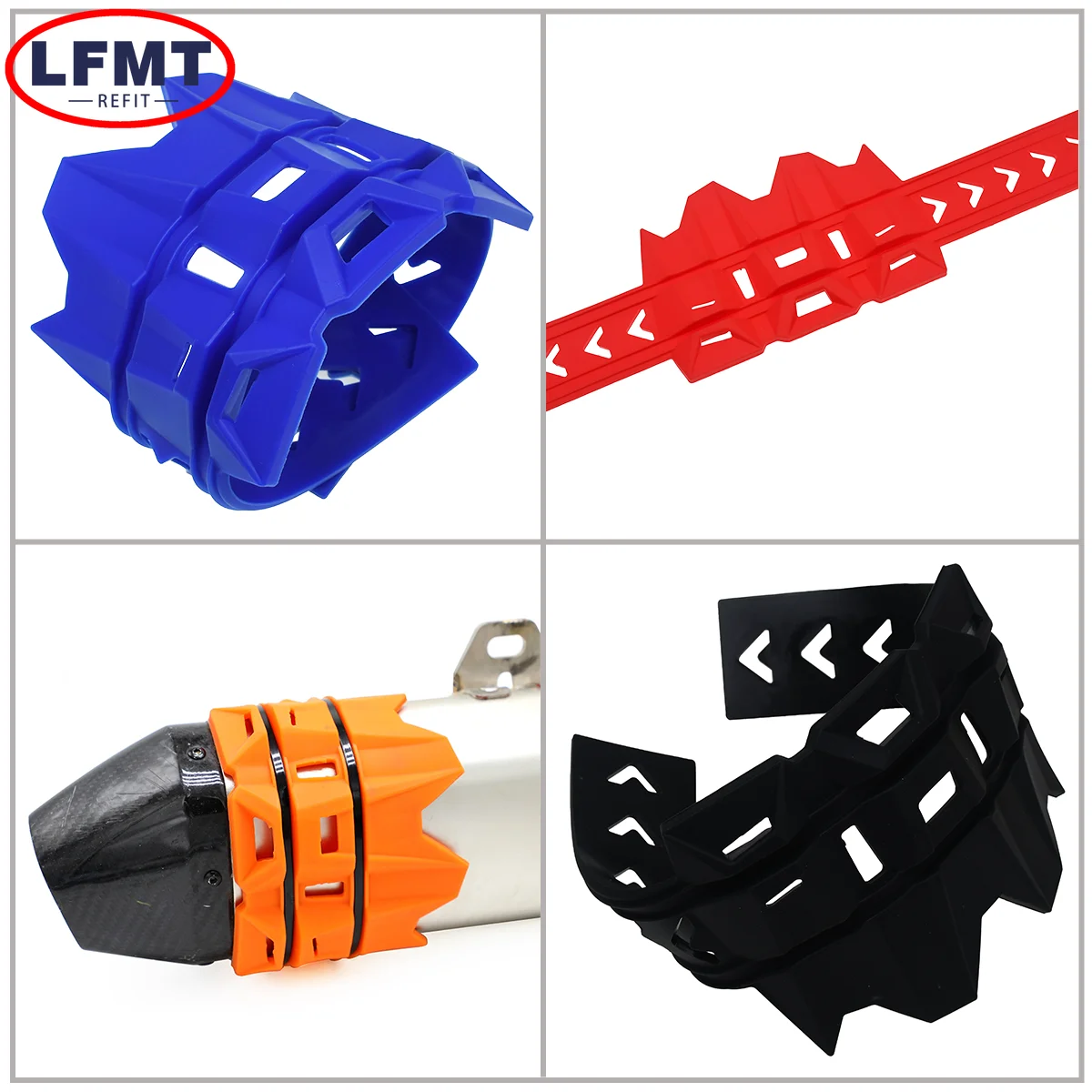 Motorcycle Exhaust Protector Universal Motorcycle Exhaust Protection Cover Muffler Silencer Protector Guard For KTM SHERCO Honda Yamaha Kawasaki Husqvarna