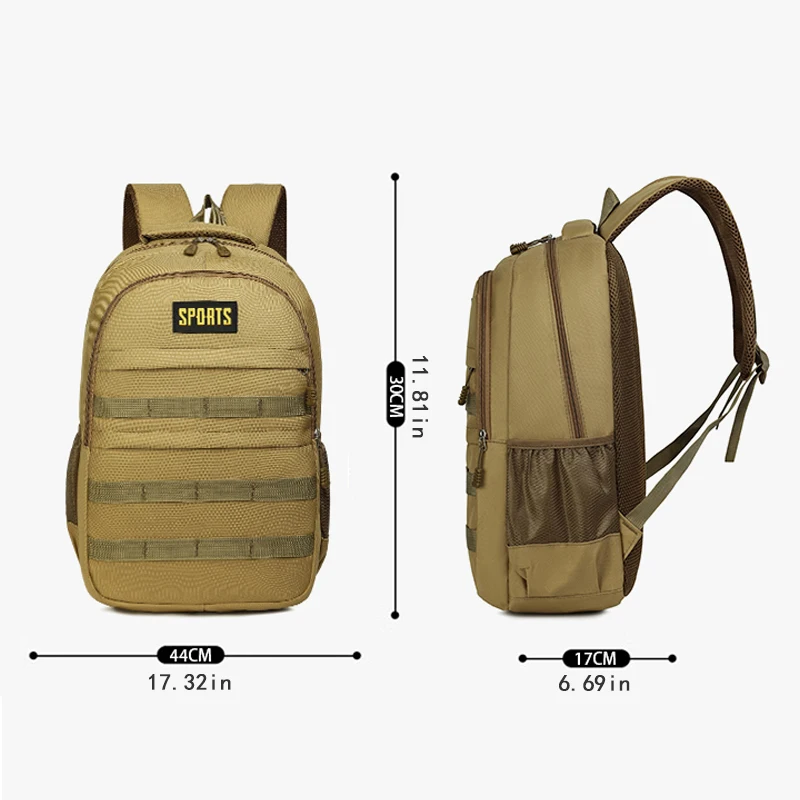 Camouflage backpack with laptop compartment | Adjustable shoulder strap, zipper closure, suitable for outdoor exploration