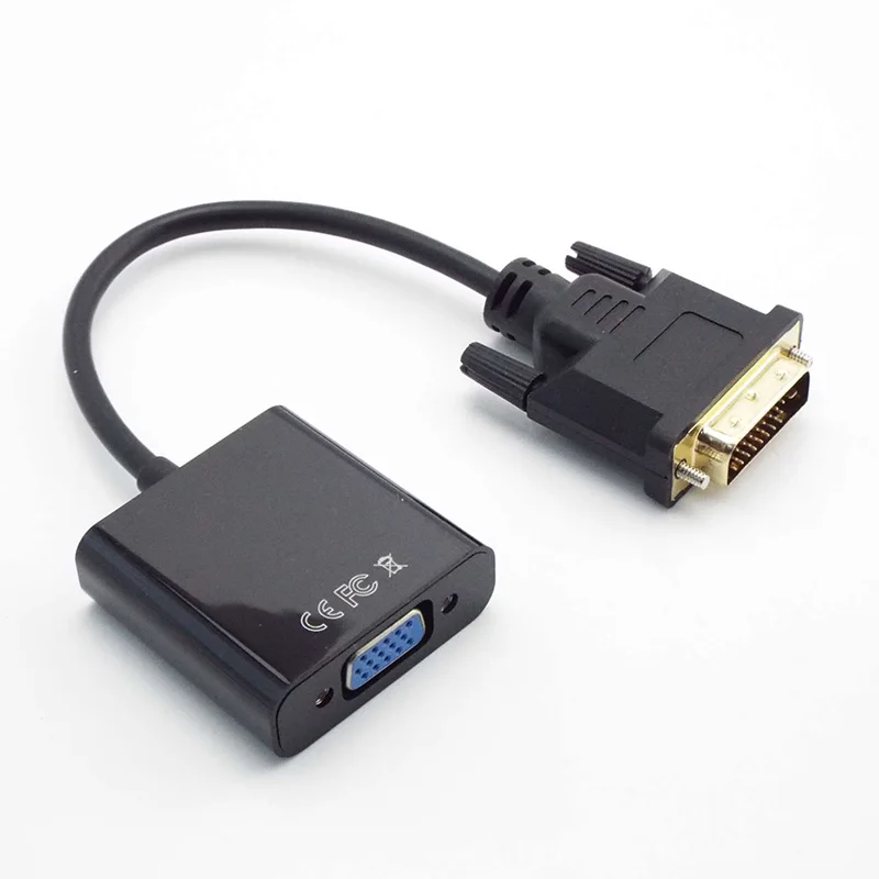1 Pz Full Hd 1080P Dvi-D Dvi Adattatore Vga Convertitore Cavo Video 24 1 Convertitore Cavo Da 25Pin A 15Pin Per Monitor Computer Pc