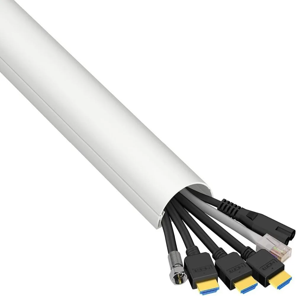 Arc Slot Floor Cord Cover Self-Adhesive Cord Protector Extension Wiring Duct Protector Electric Wire Slot Cable Concealer cable organizer,cable protector