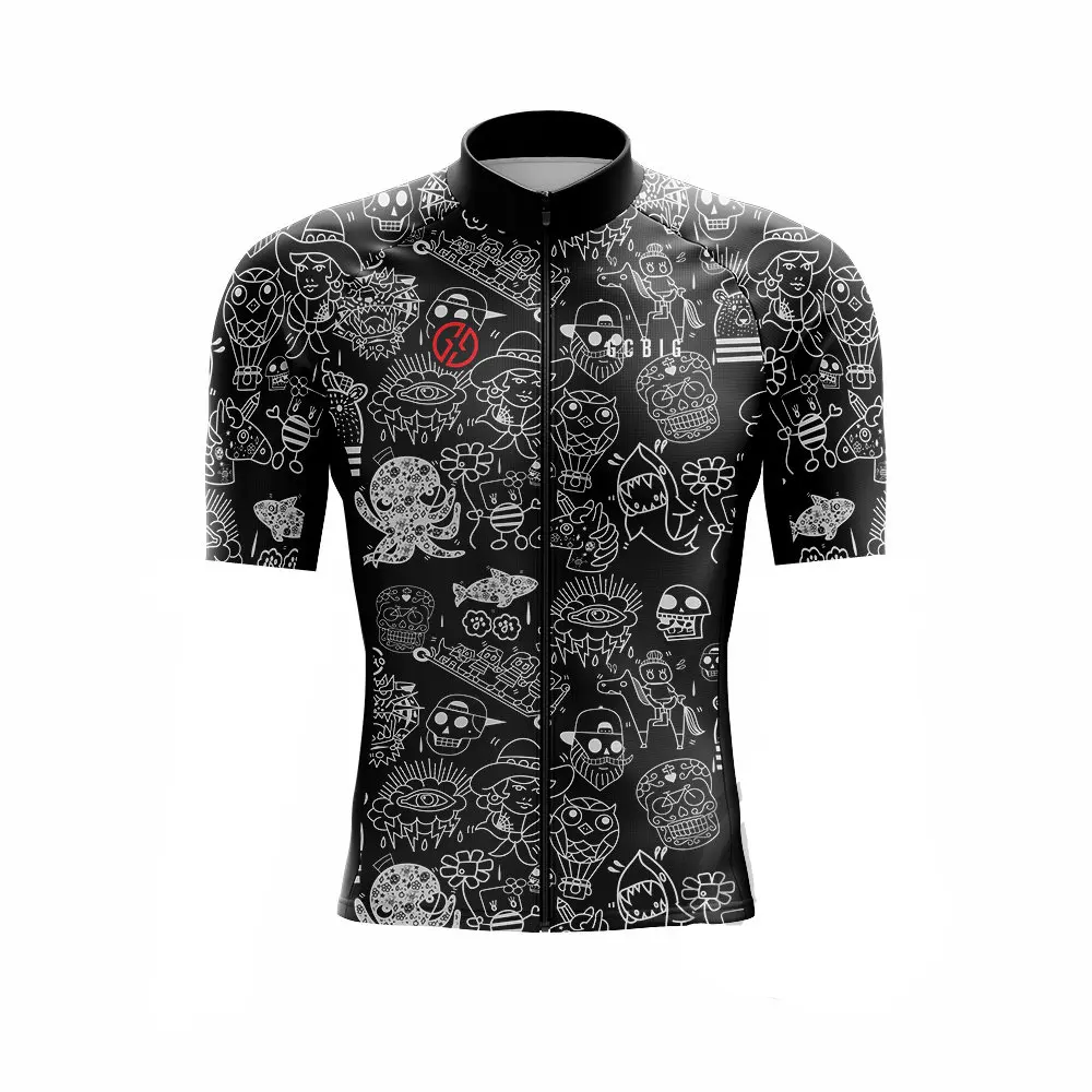 GG -Men's Road Cycling Jersey, MTB Maillot, Bike Shirt, Downhill Jersey, Mountain Bicycle Clothing, Breathable Fabric To