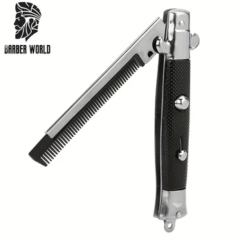 Nuovo pettine a molla pieghevole pettini automatici spazzole per coltelli pieghevoli portatili accessori per spazzole pettine per capelli 1