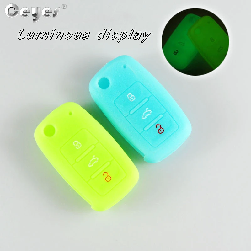 Silicone car key cover case for Volkswagen VW Golf Bora Jetta Polo Passat Skoda Superb Octavia Fabia SEAT Ibiza Leon key case key case cover