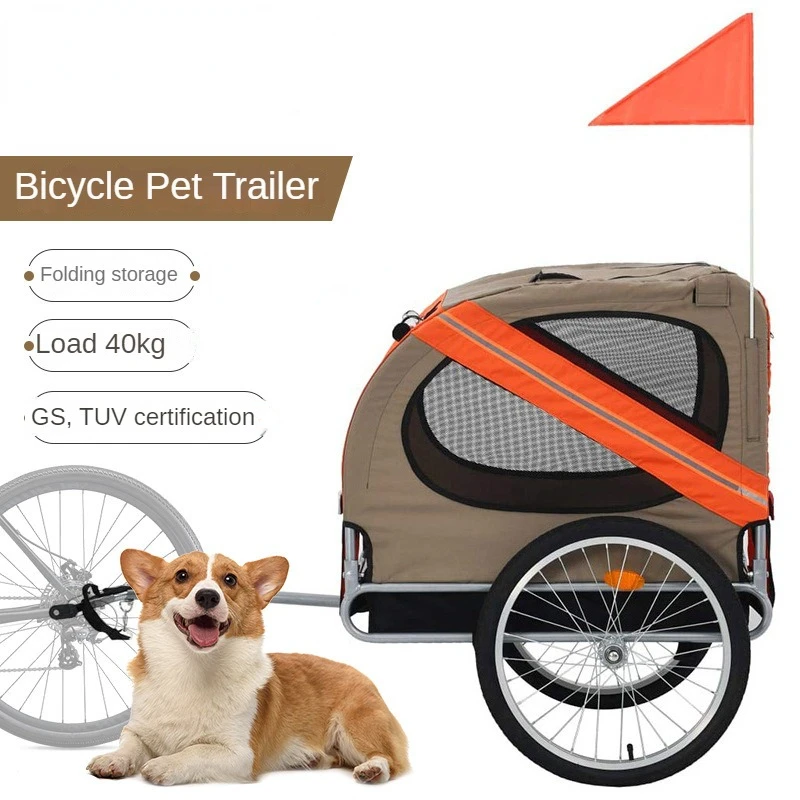 New Large Pet Bicycle Trailer Cat Dog Cart Folding Outdoor Riding Travel Trailer Pet Out Carry Pet Stroller Cat Carrier comfortable neoprene luggage handle wrap grip travel bag suitcase trolley case handle cover soft stroller grip protective covers