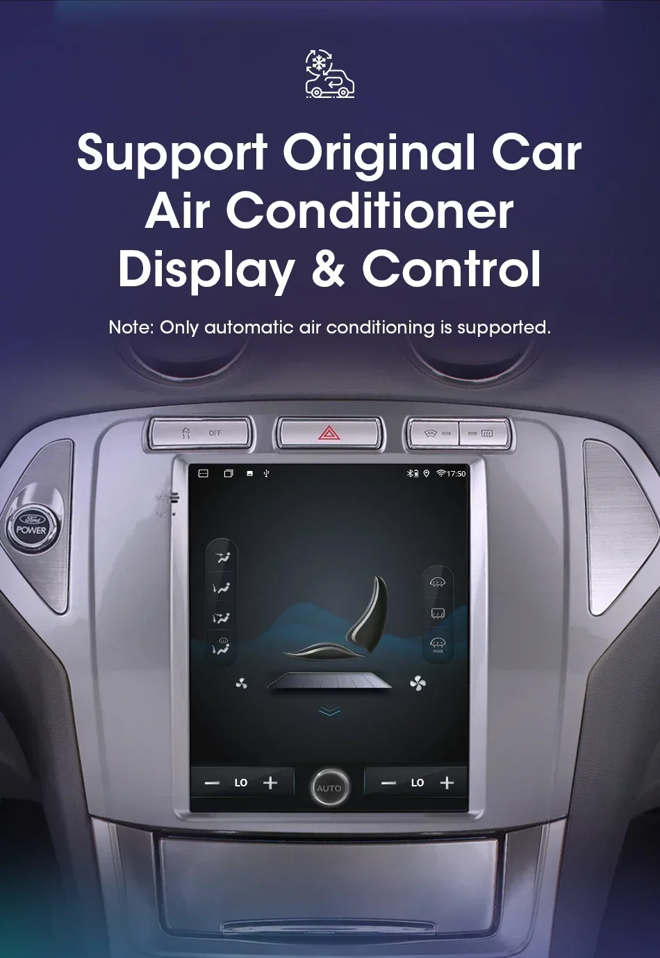 Srnubi Android Auto Radio Für Ford Mondeo mk4 Galaxy A/C 2007-2010 Navigation Stereo Multimedia Carplay vertikale Bildschirm Kopf Einheit – Detail 14