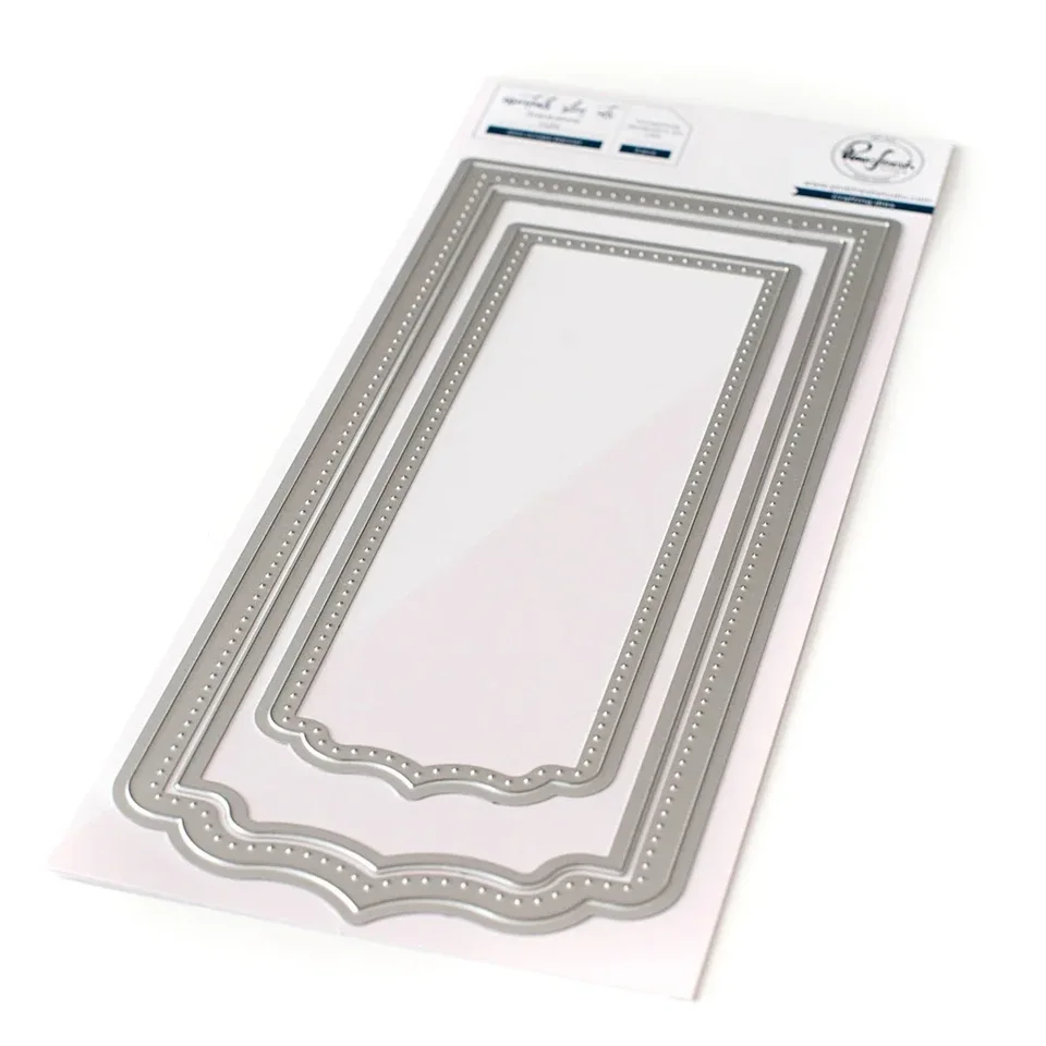 DzIxY Modello Sfondo Bordo di Metallo Fustelle di Taglio per la Carta Kit Goffratura Carta Die Cuts Scrapbook Macchina Stencil Tasche di Immagazzinaggio Forniture