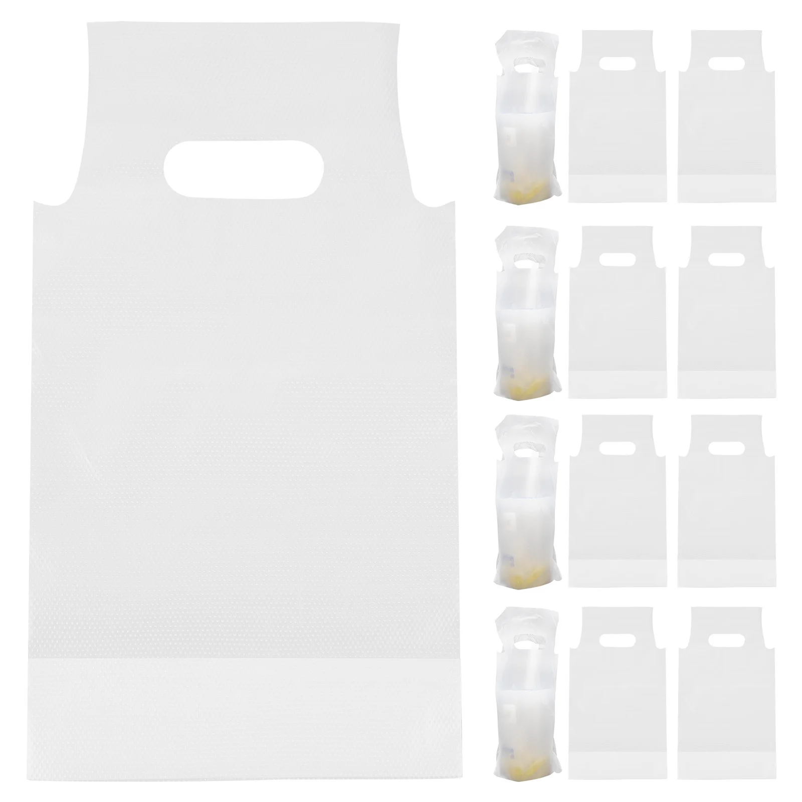 

Coffee Drink Bag Takeaway Bags Juice Plastic Packaging Clear Takeout Carrier for Delivery Carriers Beverages