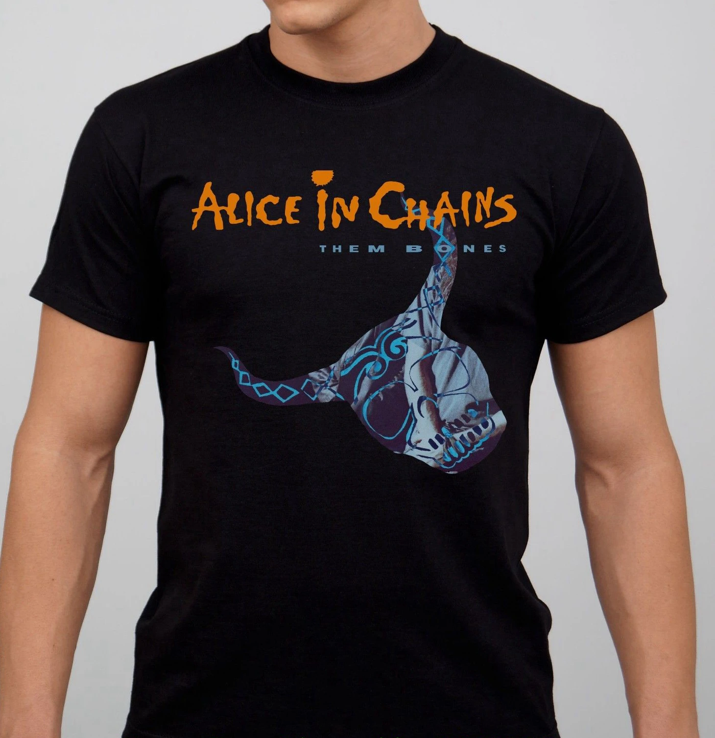 Alice In Chains Rock Band T-Shirt Nera Nuova