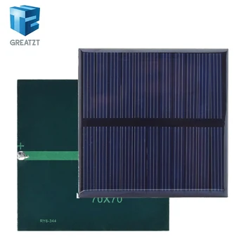 GREATZT Pannello Solare Policristallino 5.5V 110mA 70*70MM 0.55W Mini Sistema Solare Fai-da-Te per Caricabatterie Cellulare