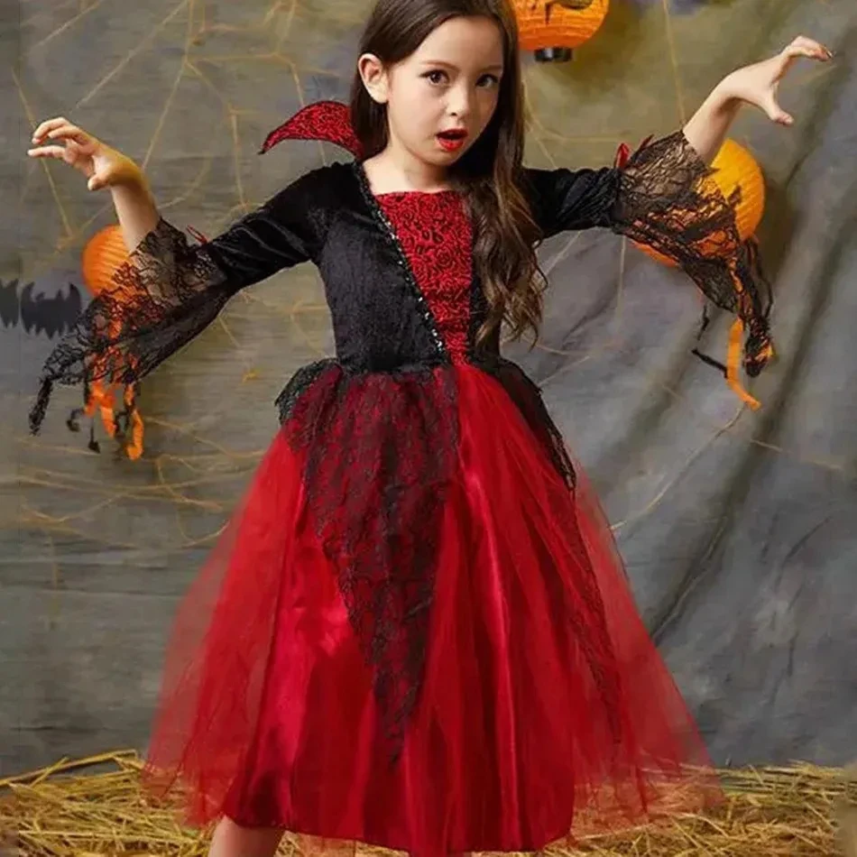 Kids Gothic Vampire Costume 4