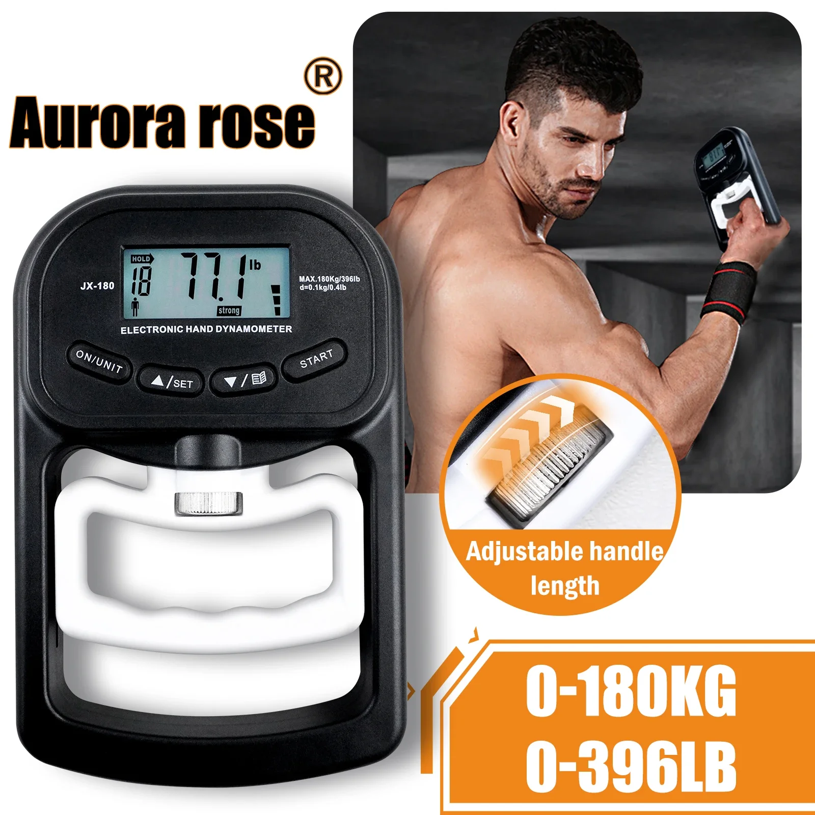 Digital Hand Dynamometer Grip Strength Trainer Electronic Tester USB LCD Screen Exercise Home School Grip Tester hand dynamometer