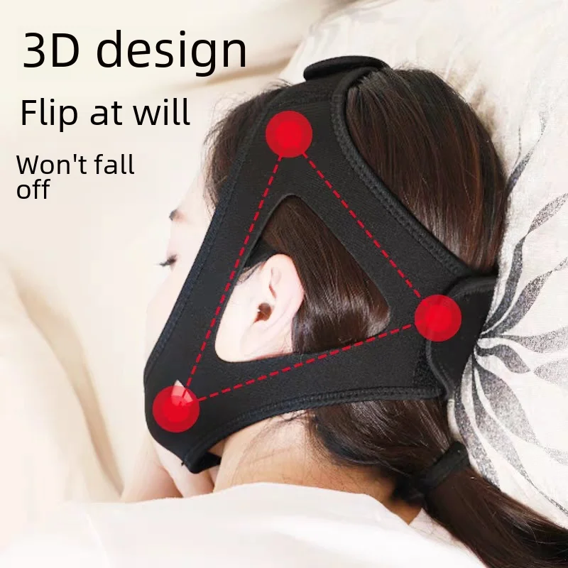 Anti Snoring Chin Strap Diving Material V-face Adjustable Chin Strap For Sleep Apnea