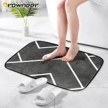 Antiderrapante tapetes de banheiro super absorvente flanela banheira piso lateral chuveiro tapete 2 tamanhos estilo moderno decoração do agregado familiar