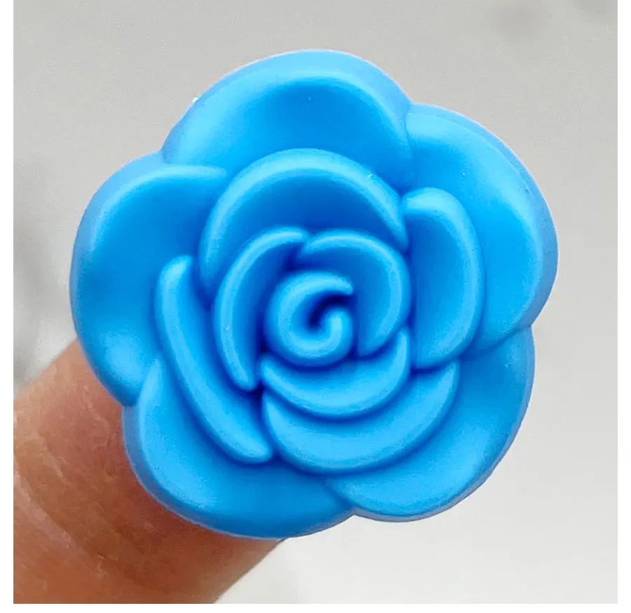 Novelty 3D Colorful Roses Flower PVC Shoe Charm Accessories Diy