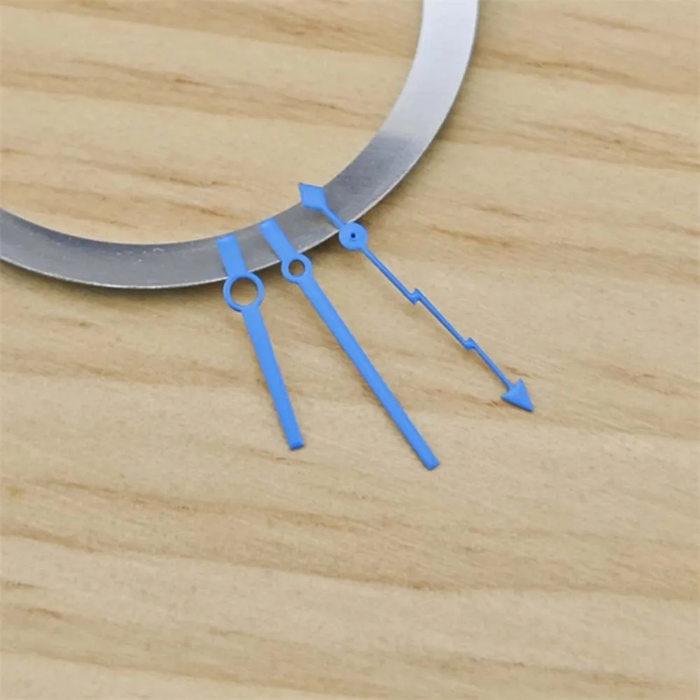 Watch Hands 8.5*12*13mm No Luminous White/Blue Watch Pointers for NH35/NH36/4R35/4R36/NH34 Movement