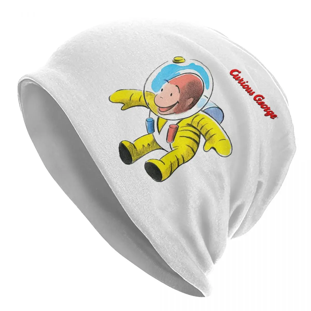 Happy Astronaut Cute Brown Monkey Anime Bonnet Hats Cool Outdoor Skullies Beanies Hat Dentous George Warm Multifunzione Caps
