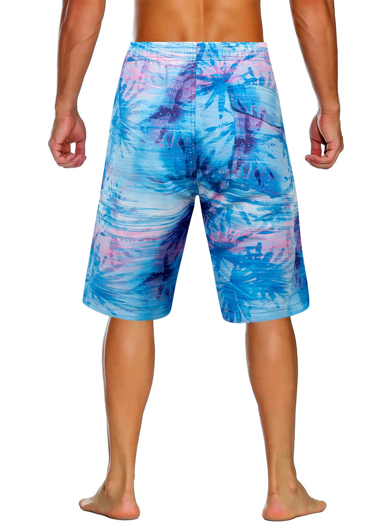 Men's Breathable Swim Trunks Quick Dry Drawstring Beach Shorts with Mesh Lining Spring&Summer Running Athletic Workout Pants