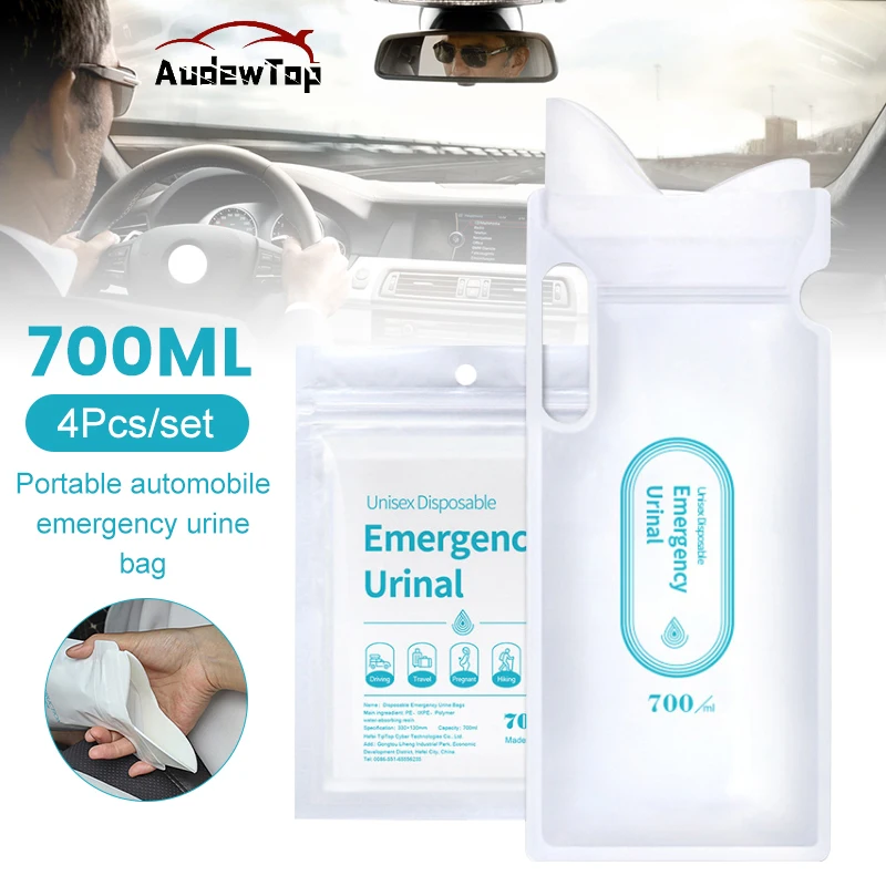 4PCS 700ml Emergency Portable Car Urine Bag Vomit Bags Mini Mobile