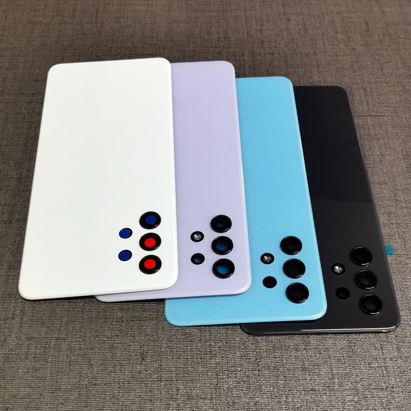 For Samsung Galaxy A32 4G A325 Back Battery Cover Rear Door Housing Cover Replacement with Camera Lens for A32 4G A325F SM-A325F samsung phone case phone back cover phone camera lens camera lens cover glass battery cover glass phone back cover