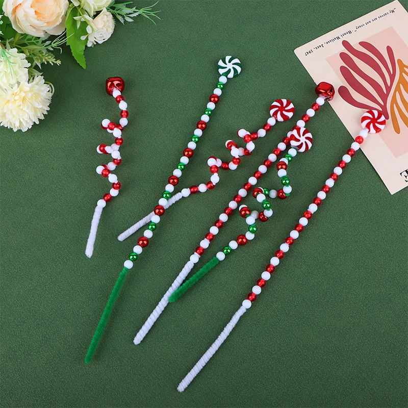 

5Pcs Sturdy Candy Cane Christmas Decoration Bells Lolly Pendants Tree Xmas Ornaments Home Decor Kids Favors Gifts Party Supplies