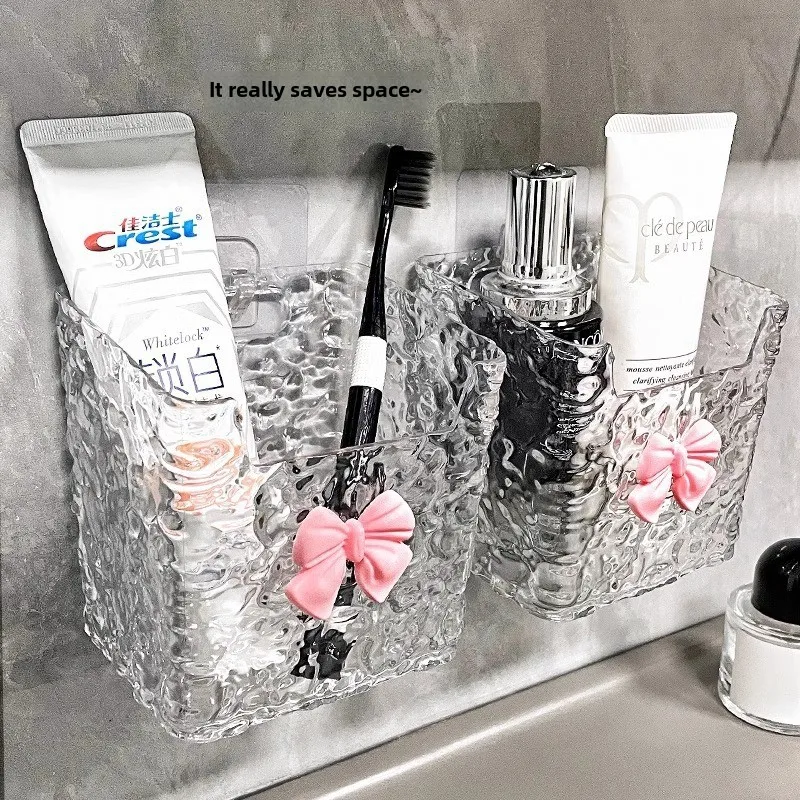 Cosmetics Storage Box Glacier Pattern Storage Box Bathroom Home Dormitory Seamless Wall-mounted Sundries Rack 3