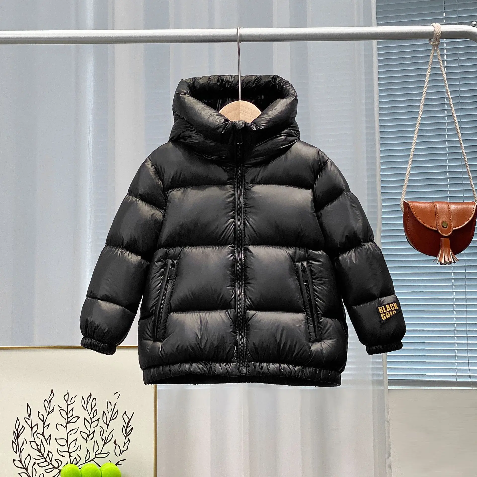 2023 Winter Knee Length Boys Girls Down Jacket Korean High Quality