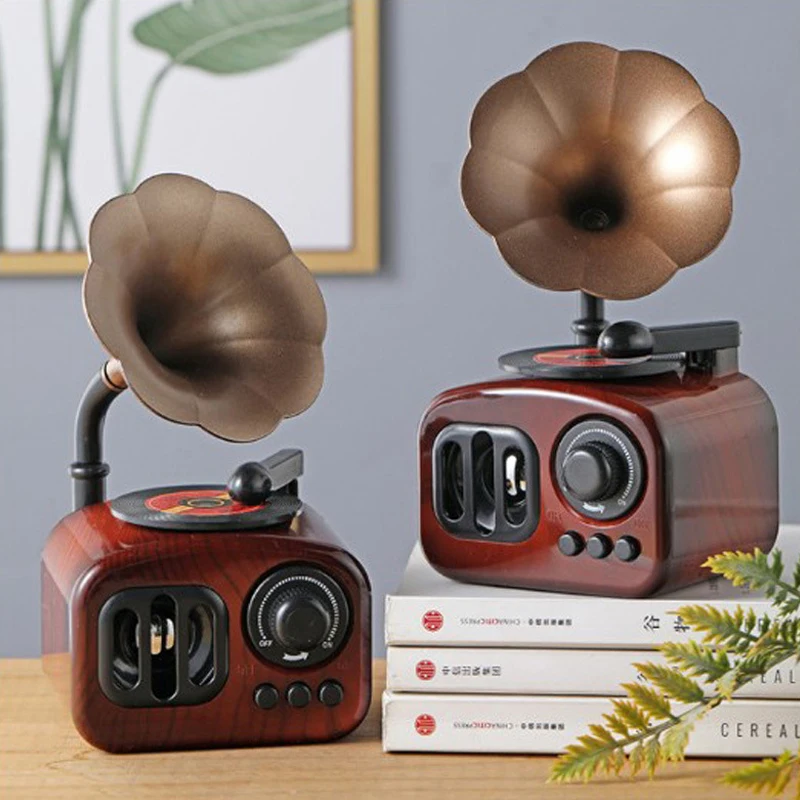 

Retro Phonograph Shape Music Box Classical Art Decor Music Box Crafts Gift Home Decoration Antique Vintage Decor
