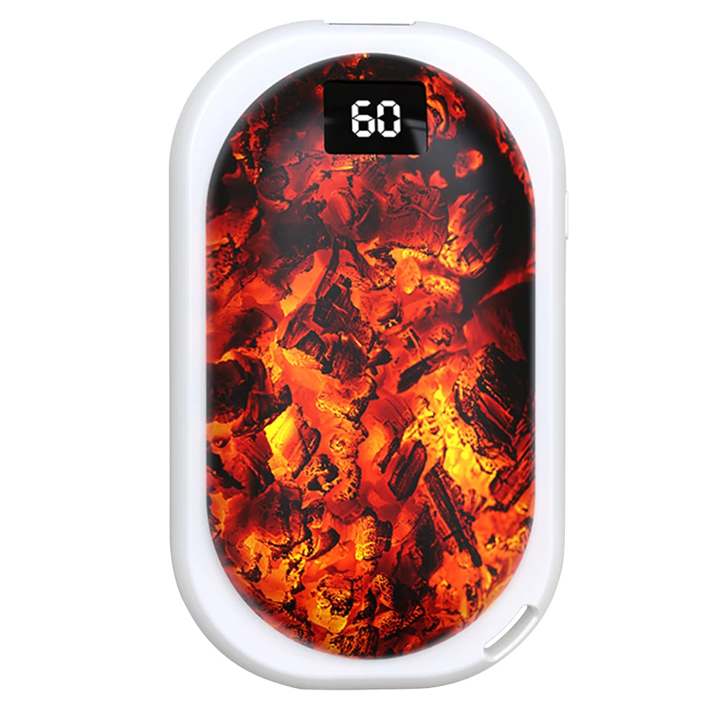 Scaldamani elettrico riscaldatore tascabile portatile ricaricabile USB Display digale Mini scaldamani 3 livelli di temperatura per il campeggio all'aperto  15