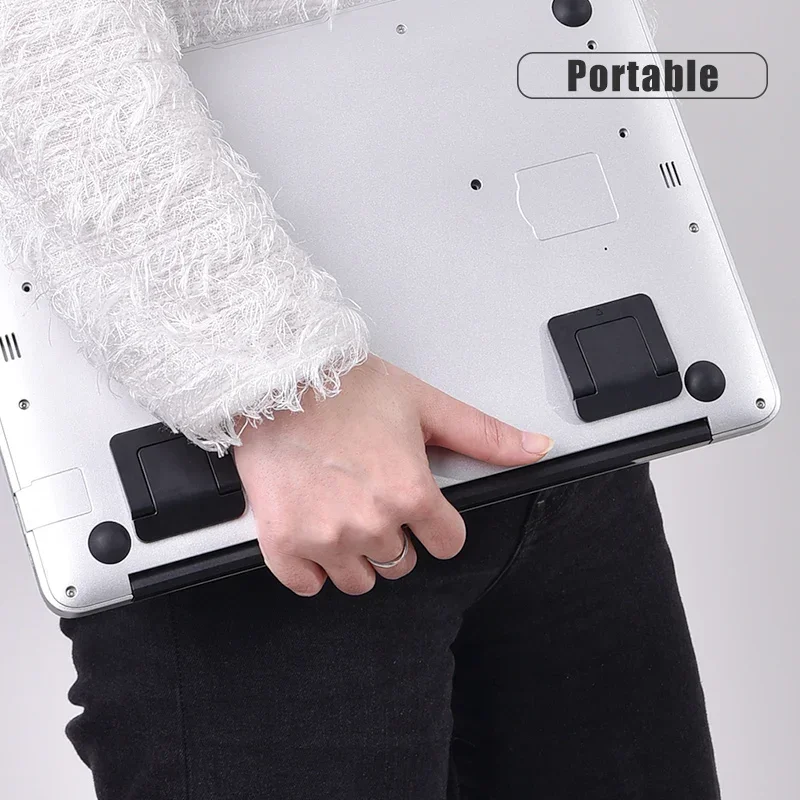휴대용 미니 노트북 홀더 냉각 접이식 보이지 않는 데스크탑 안티 슬립 스탠드 MacBook Air Pro 갤럭시 탭 북 HP i7RTX4050