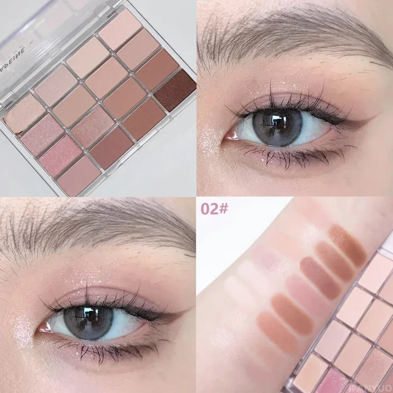 20-Color Korean eyeshadow palette matte pearlescent low saturation long lasting brown pink glitter eye shadow eye makeup palette eye shadow plate