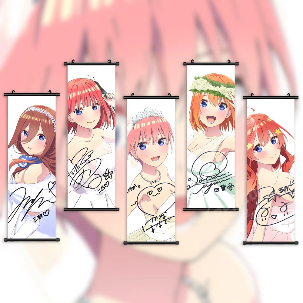 

Home Decoration Anime Wall Art The Quintessential Quintuplets Picture Nakano Itsuki Scroll Hanging Painting Print Canvas Poster