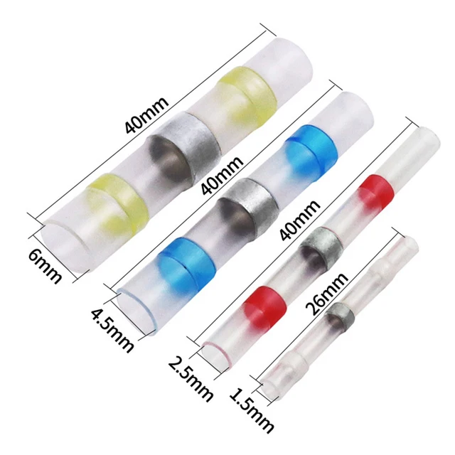 محاصر الحرارة يتقلص بعقب تجعيد المحطات ، مقاوم للماء لحام الختم موصلات كهربائية ، سلك كابل لصق عدة ، السيارات م ، 50-500 قطعة