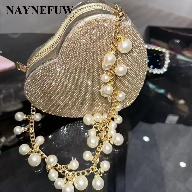 

Trend niche design rhinestone tassel pearl chain bag beautiful girl love rhinestone bag fashion versatile handbag eveningbag