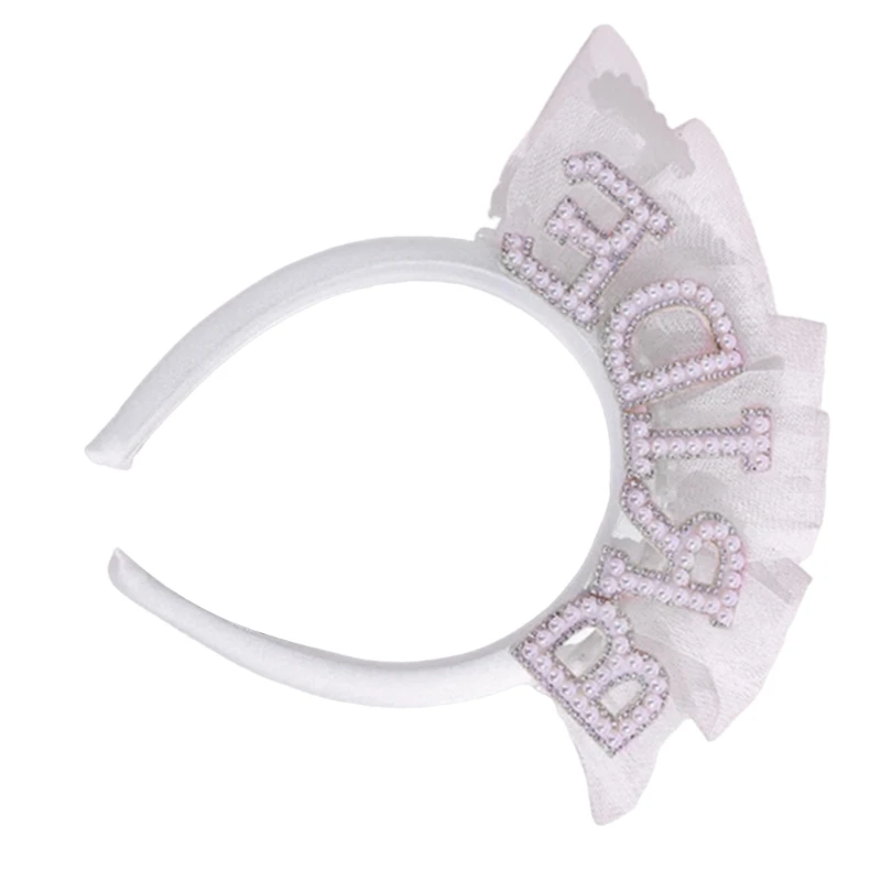 

Жемчужные украшения, белая пряжа, повязки на голову, праздничный свадебный обруч для волос для девочек, дропшиппинг