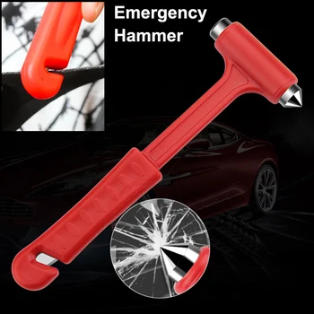 2 in1 Car Safety Hammer Window Breaker Seat Belt Cutter Multifunction Emergency Escape Tool Automobile Safety Life-saving Hammer 1