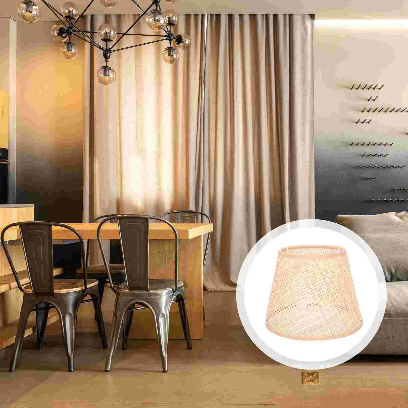 

Rattan Woven Lamp Shade Table Lamp Bedside Light Simple Lampshade