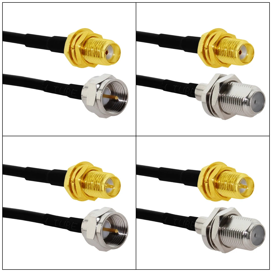 RF Connector Adapter 1pc SMA RF/RP Male/Female to F Plug Jack Pigtail Cable RG174 20cm/30cm/50cm SMA to F RF Coax Adapter